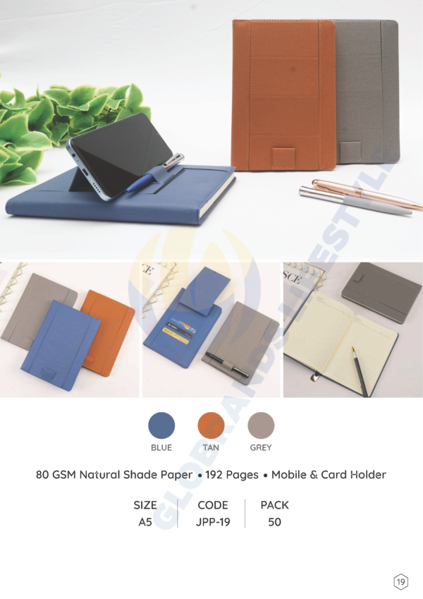 GL - Diary with Mobile & Card Holder - (JPP-19)