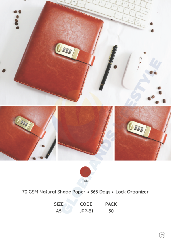 GL - Diary With Lock Organizer - (JPP-31)