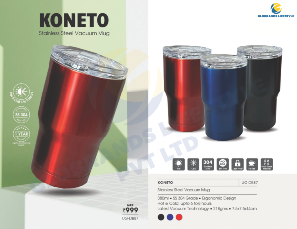 KONETO Stainless Steel  Vaccum Mug