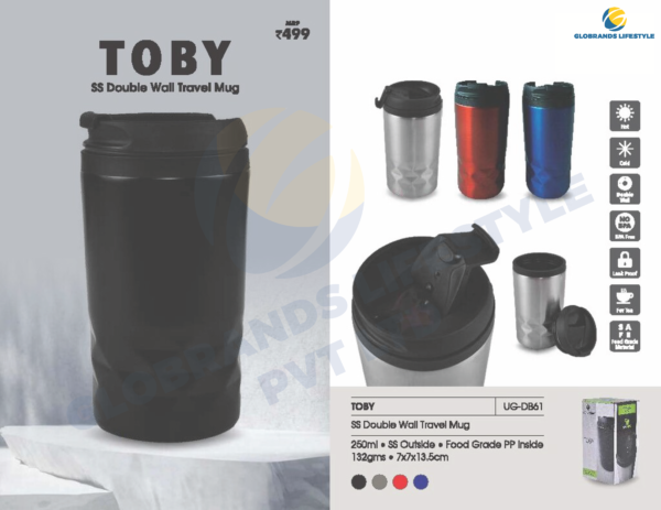 TOBY SS Double Wall Travel Mug