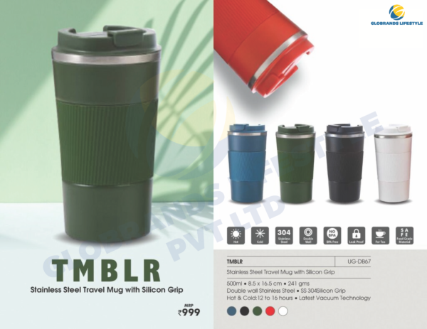 TMBLR Stainless Steel Travel Mug With Silican Grip