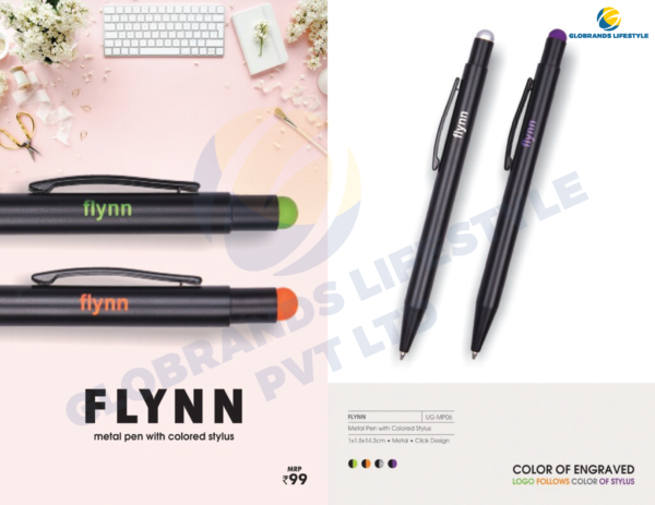 FLYNN Metal Pen With Colored Stylus