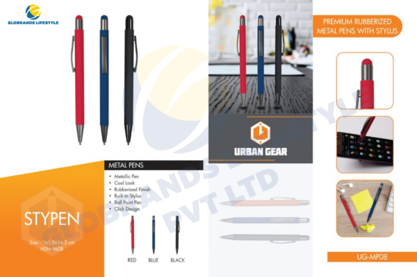 STYPEN Premium Rubberized Metal Pens With Stylus